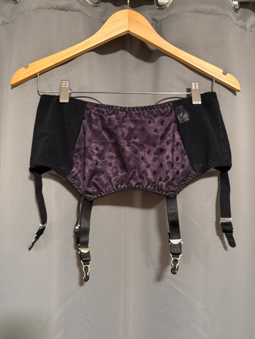 What Katie Did Purple Polka Dot Suspender Garter Belt UK 18 / US 14 NWT